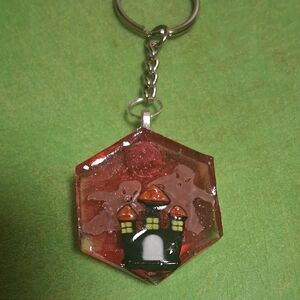 Hand Crafted Red and Black Ghost Ring